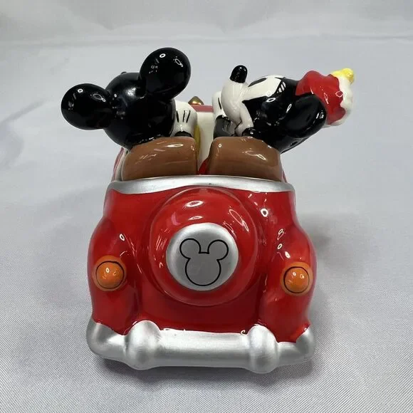 Mickey and Minnie Mouse Car Salt Pepper Shaker 3pc Set - Picture 5 of 9